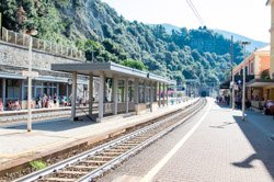 Der Bahnhof, Monterosso, Italien