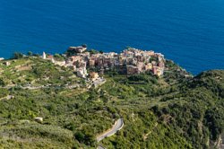 La vue depuis San Bernardino, Corniglia, Italie