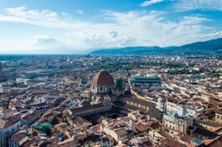 Blick von Giottos Glockenturm, Florenz, Italien