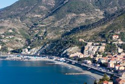 Der Strand im Frühling, Levanto, Italien