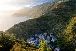 Vista da trilha Beccara, Manarola, Itália
