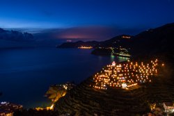 Weihnachtskrippe, Manarola, Italien