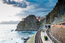 Der Bahnhof, Manarola, Italien