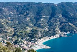 Vista de Punta Mesco, Monterosso, Itália