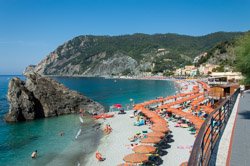 La plage, Monterosso, Italie