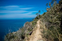 Le sentier de Monterosso à Levanto, Cinque Terre, Italie