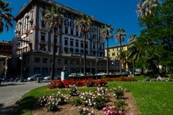 The gardens on the promenade, La Spezia, Italy