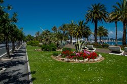 Les jardins sur la promenade littorale, La Spezia, Italie