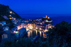 Vernazza nocą, Vernazza, Włochy